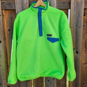 GAP Arctic Fleece REISSUE Mockneck Pullover Size: Medium High Visibility
